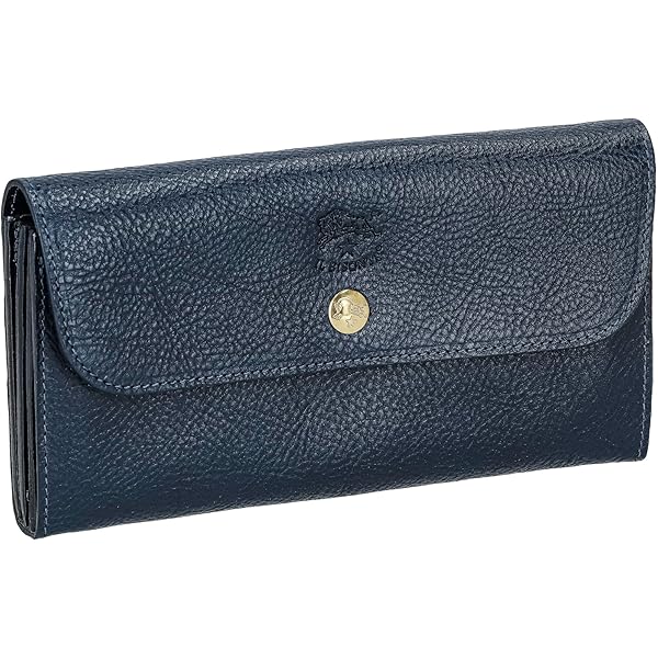 Il Bisonte 三つ折り長財布 C0775 / SCW009 ネイビー IL BISONTE イルビゾンテ 長財布 三つ折り ネイビー ダーク